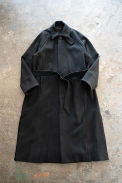 【ラスト1点】【22AW】Belted Over Coat/ベルテッドオーバーコート(BLACK)