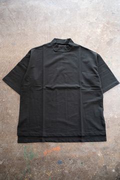 【ラスト1点】【21SS】Shadow Stripe Mock Neck/シャドウストライプモックネックカットソー(BLACK)