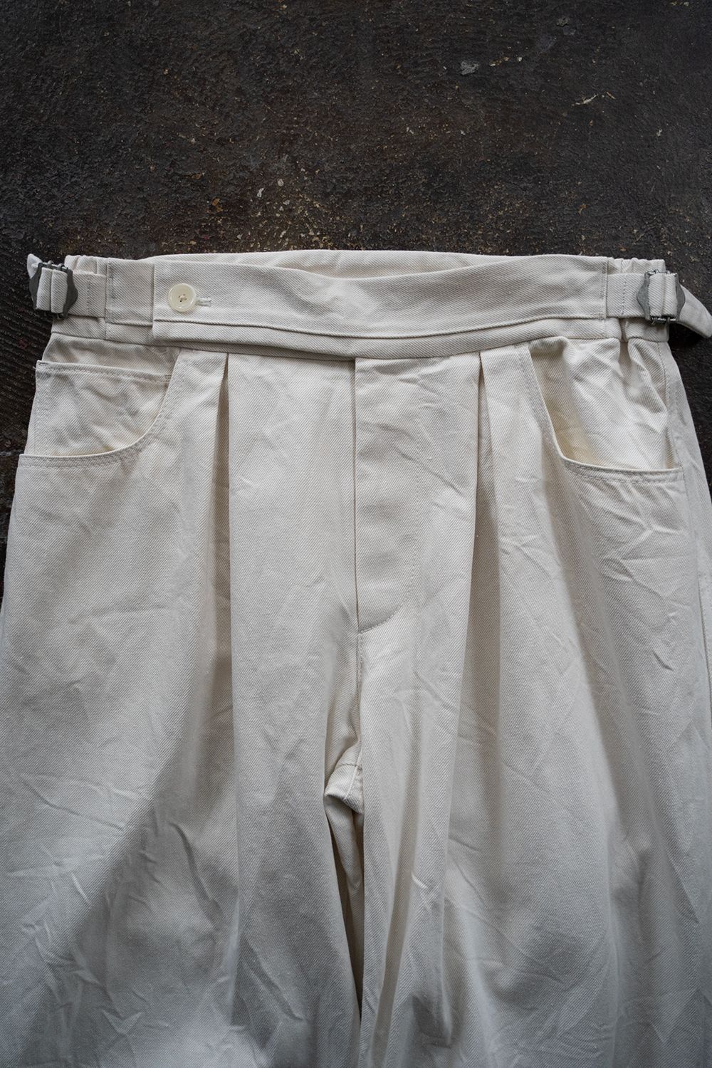【ラスト1点】【24SS】2-Tack Denim Pants/2タックデニムパンツ(OFF WHITE)