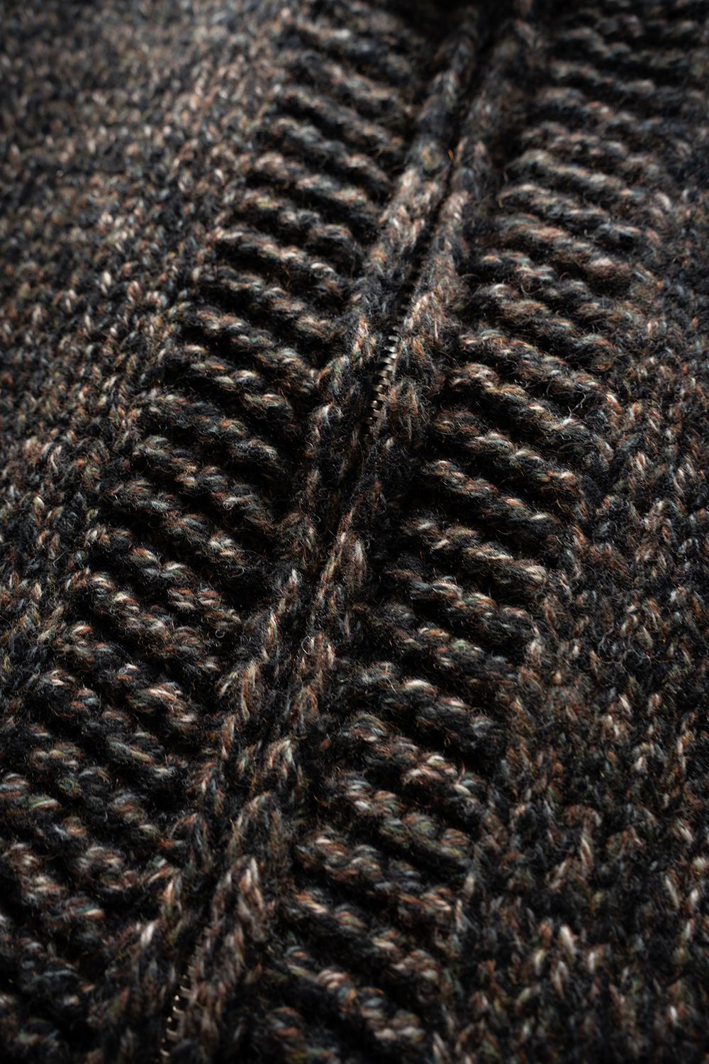 【Sサイズ】yak/lambs multi ply HAND KNITTING cowichan sweater(CAMO)