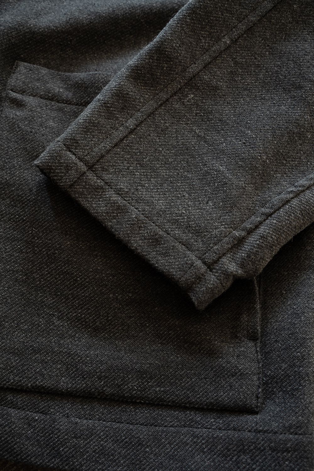 【26AW】コットン×ウールカルゼカバーオール(GREY)