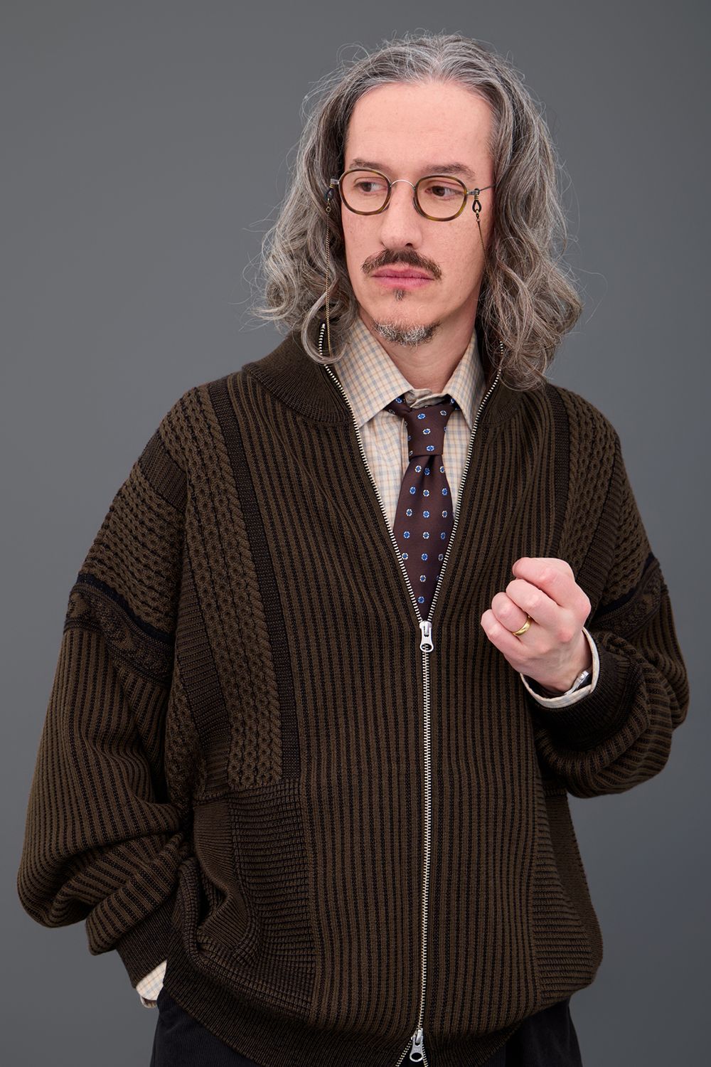 【26AW】Akiiro Drivers Knit(BROWN)