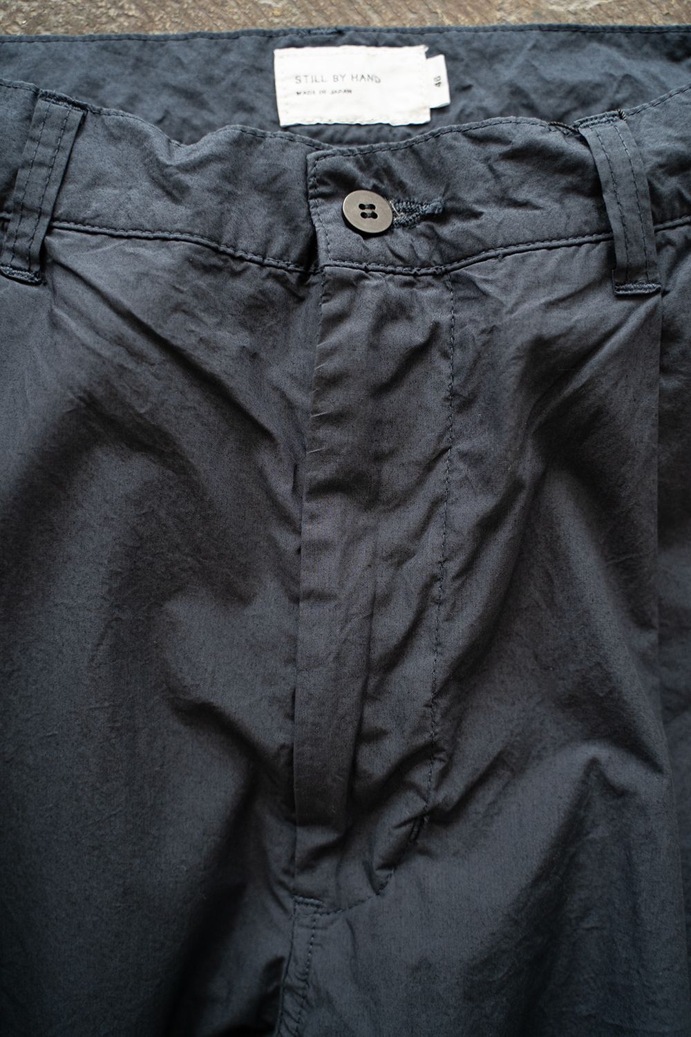 【ラスト1点】【25SS】ガーメントダイディープタックワイドパンツ(DARK NAVY)