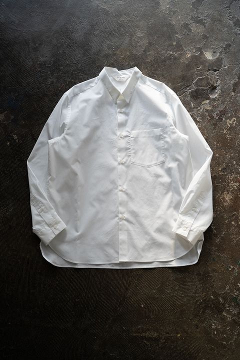 【26SS】ブロードレギュラーカラーシャツ(WHITE)