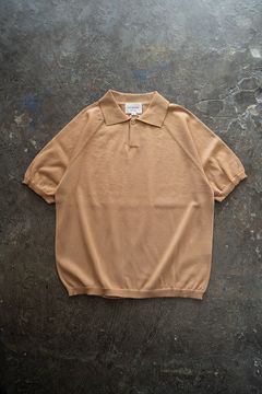 【ラスト1点】【25SS】和紙混12Gニットポロ(PALE ORANGE)