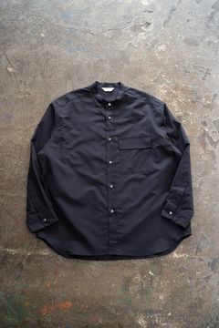 【ラスト1点】【26SS】コットン×ラミーオーバーサイズシャツ(NAVY STRIPE)