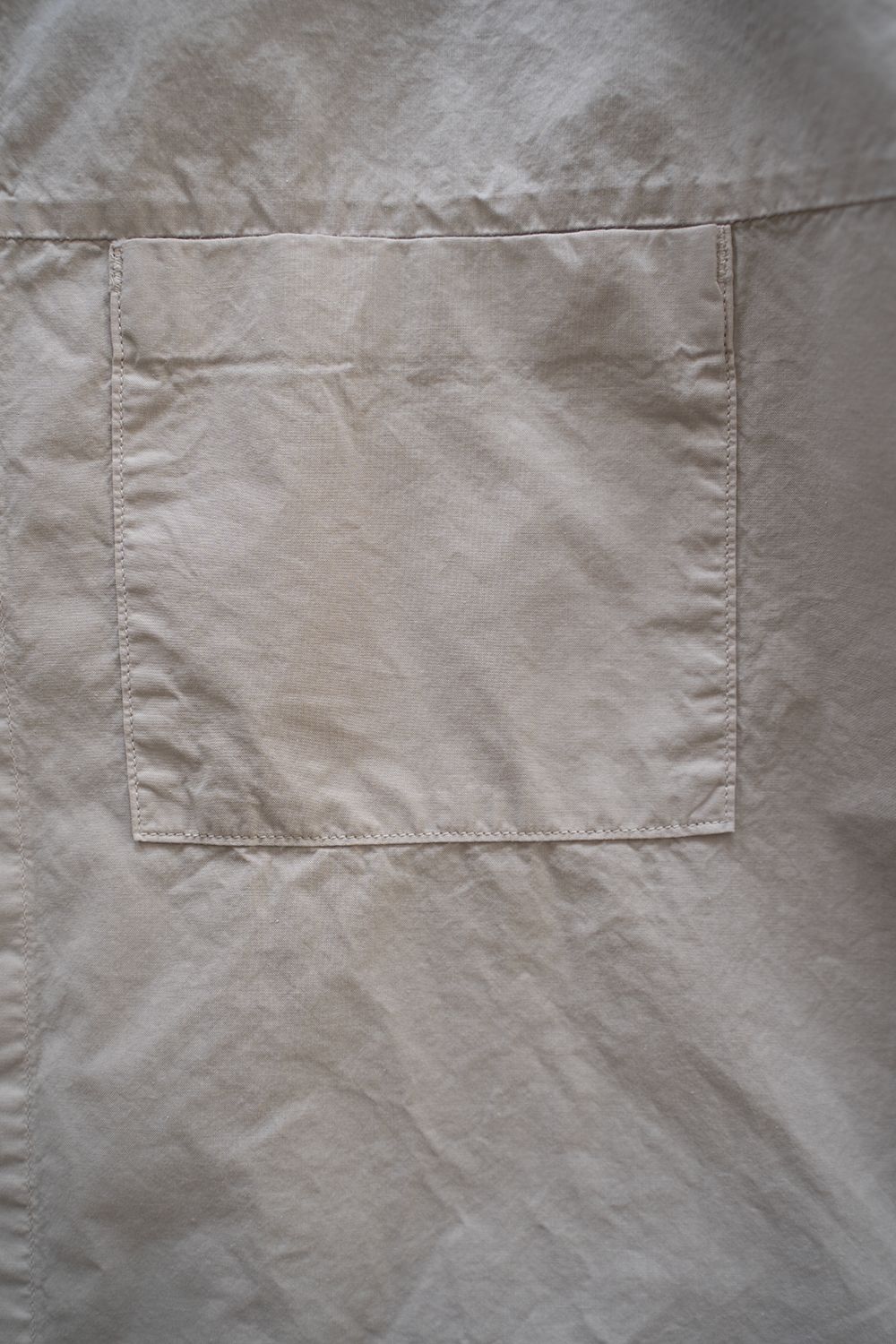 【ラスト1点】【23SS】シルク混半袖ヨークスリーブシャツ(LIGHT GRAY)