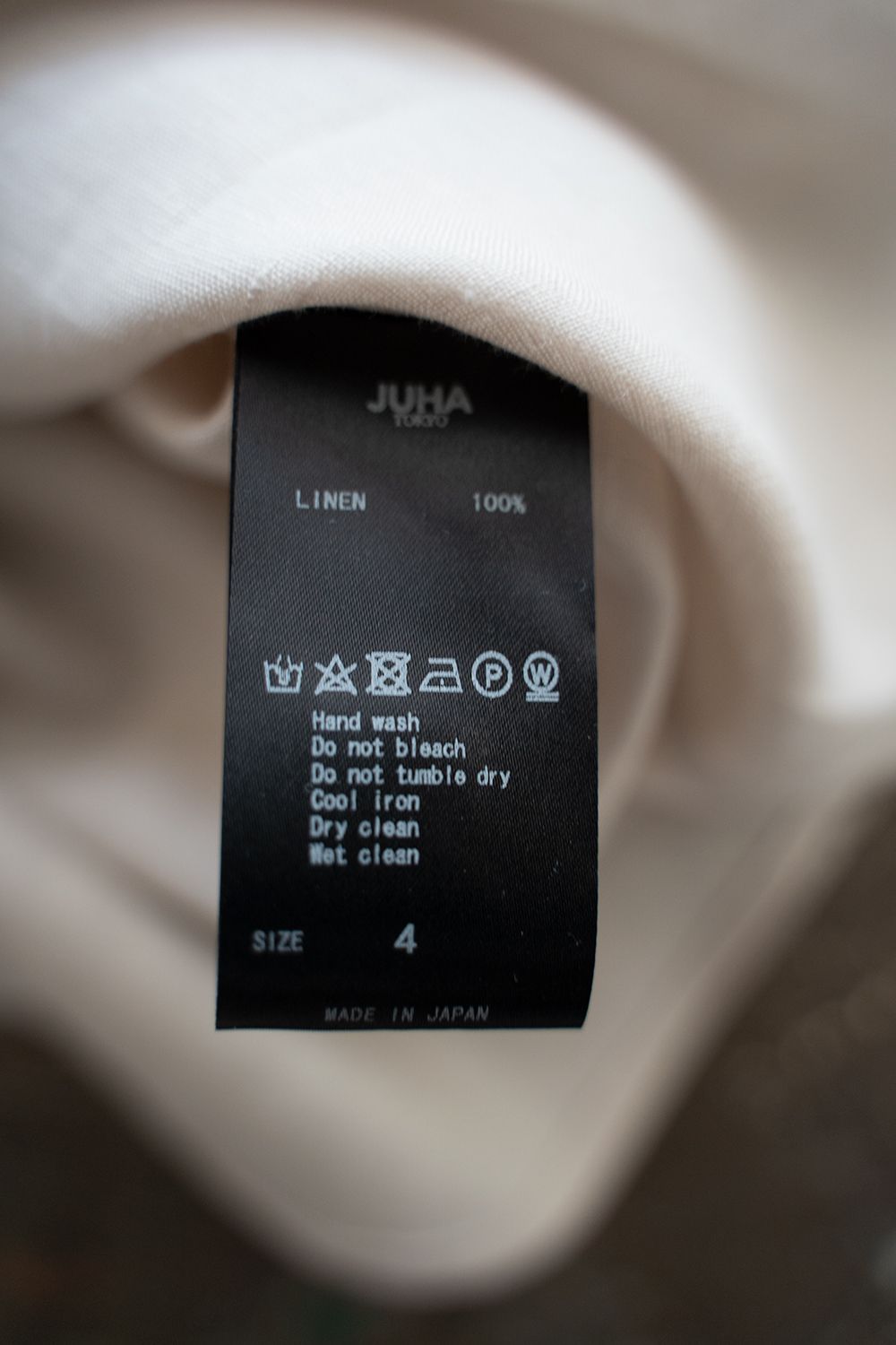 【ラスト1点】【22SS】French Linen L/S Shirt/フレンチリネンロングスリーブシャツ(ECRU)