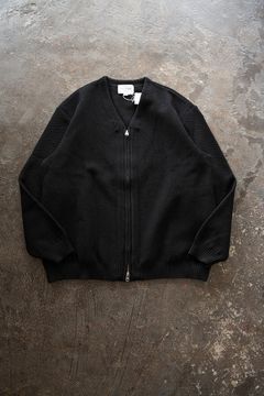 【26AW】10Gニットジップカーディガン(BLACK)