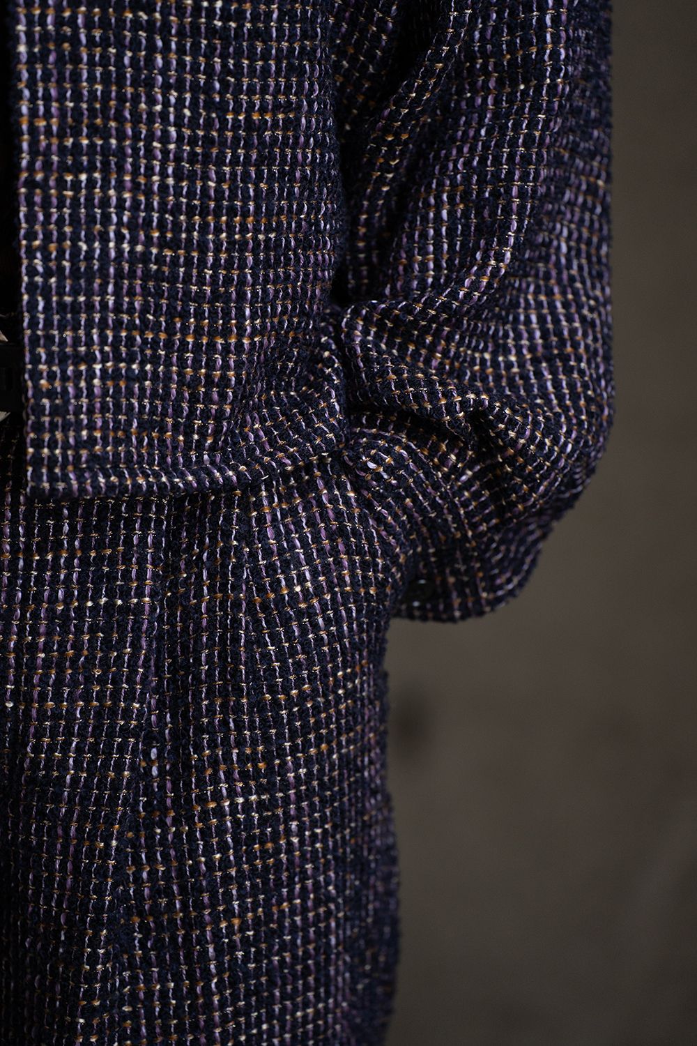 【ラスト1点】【24AW】Loop Tweed Short Jacket/ループツイードショートジャケット(PURPLE)