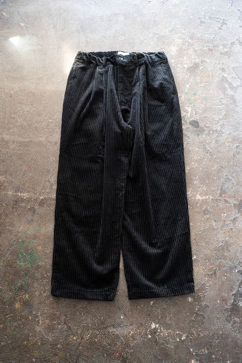 【25AW】3.5W太畝コーデュロイイージーパンツ(BLACK)
