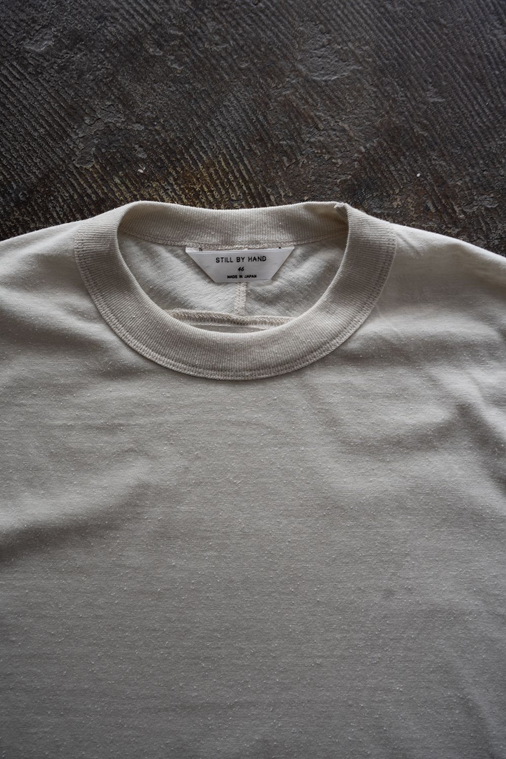 【26SS】シルクネップスプリットヨークTシャツ(ECRU)
