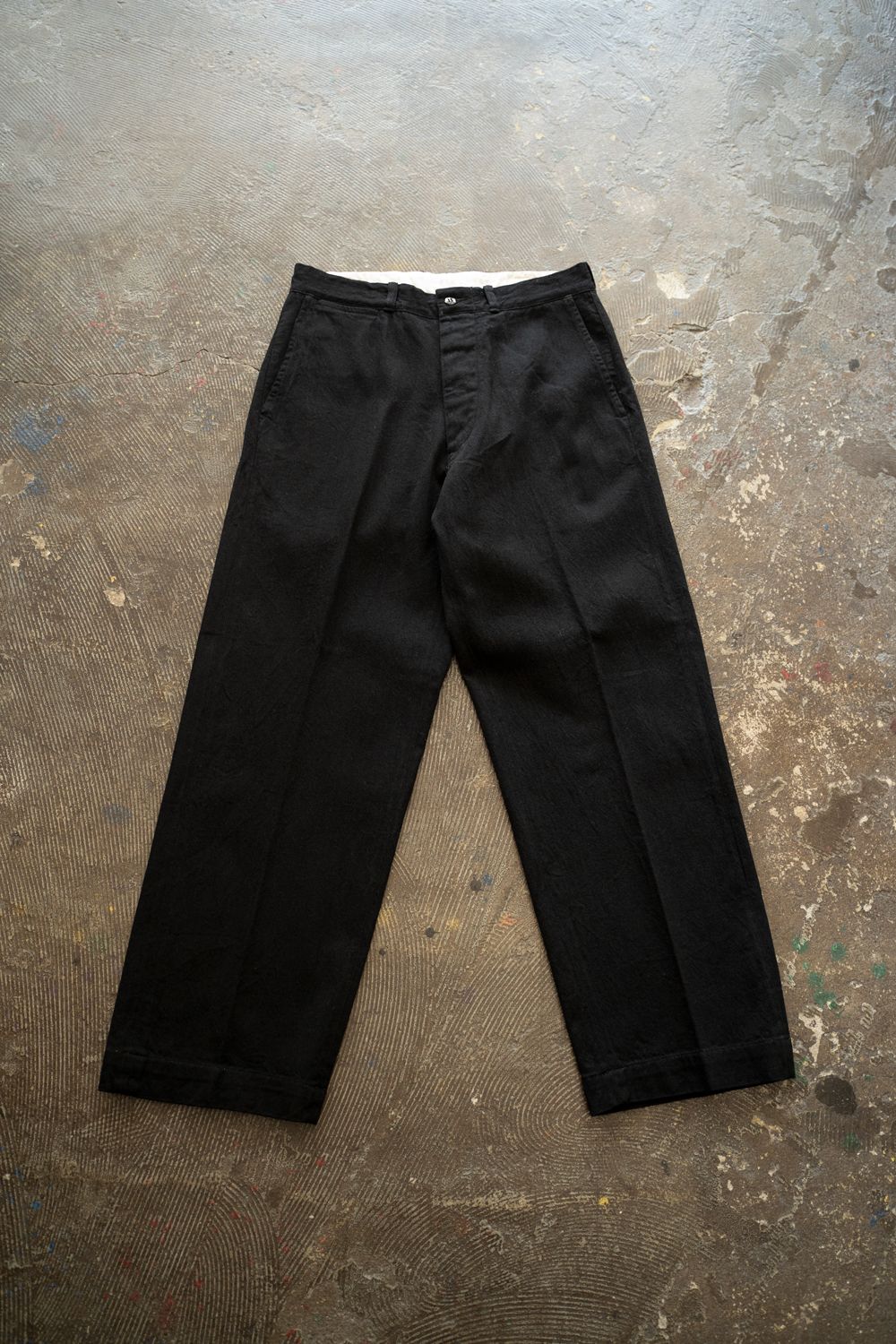 【ラスト1点】【25AW】Black Twill Trousers(BLACK)