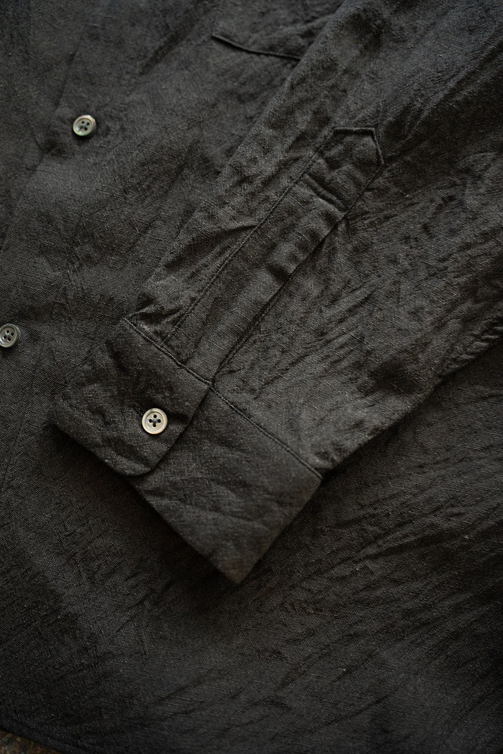 【25AW】ウール×リネンオーバーサイズシャツ(CHARCOAL)