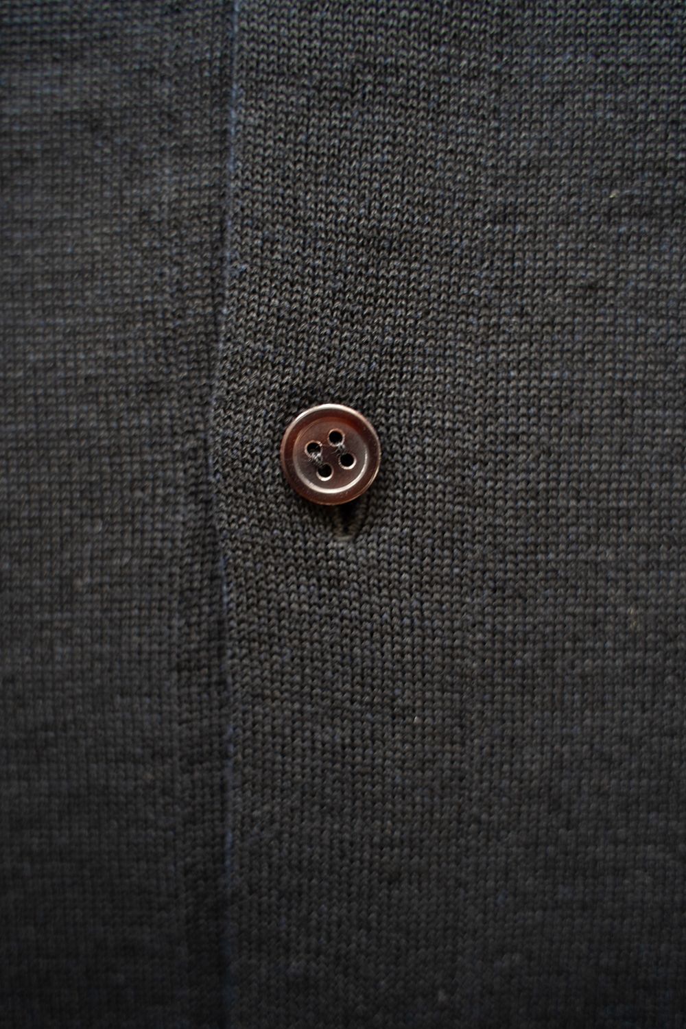 【ラスト1点】【24SS】綿×ポリエステル×リネン12Gニットカーディガン(BLACK NAVY)