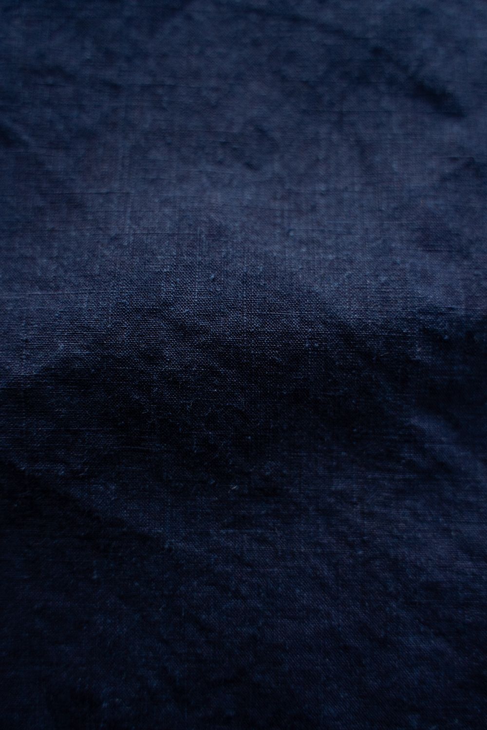 【ラスト1点】大麻開襟シャツ 高密度(藍(濃))