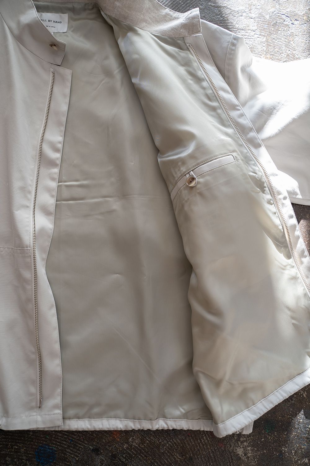 【ラスト1点】【22AW】甘撚りオックスショートブルゾン(LIGHT GRAY)