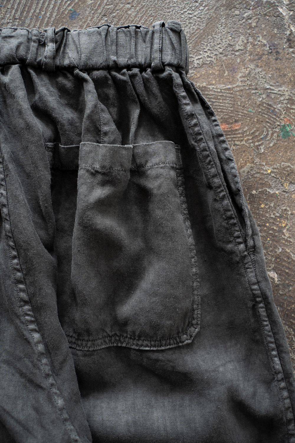 大麻ワイドパンツ(炭)