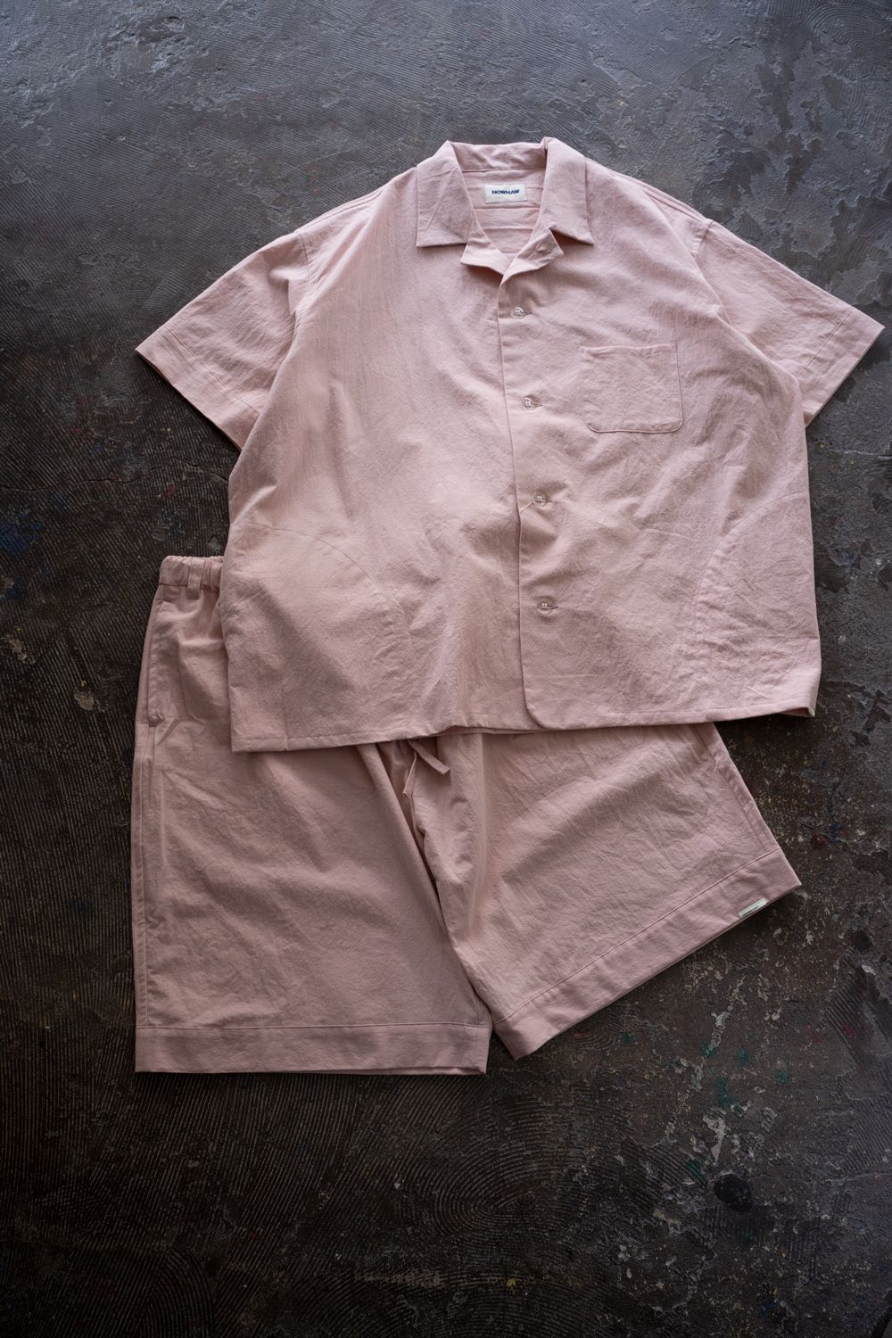 【26SS】"summer jambo"pajama(washed light cotton PINK)【セットアップ】【ユニセックス】