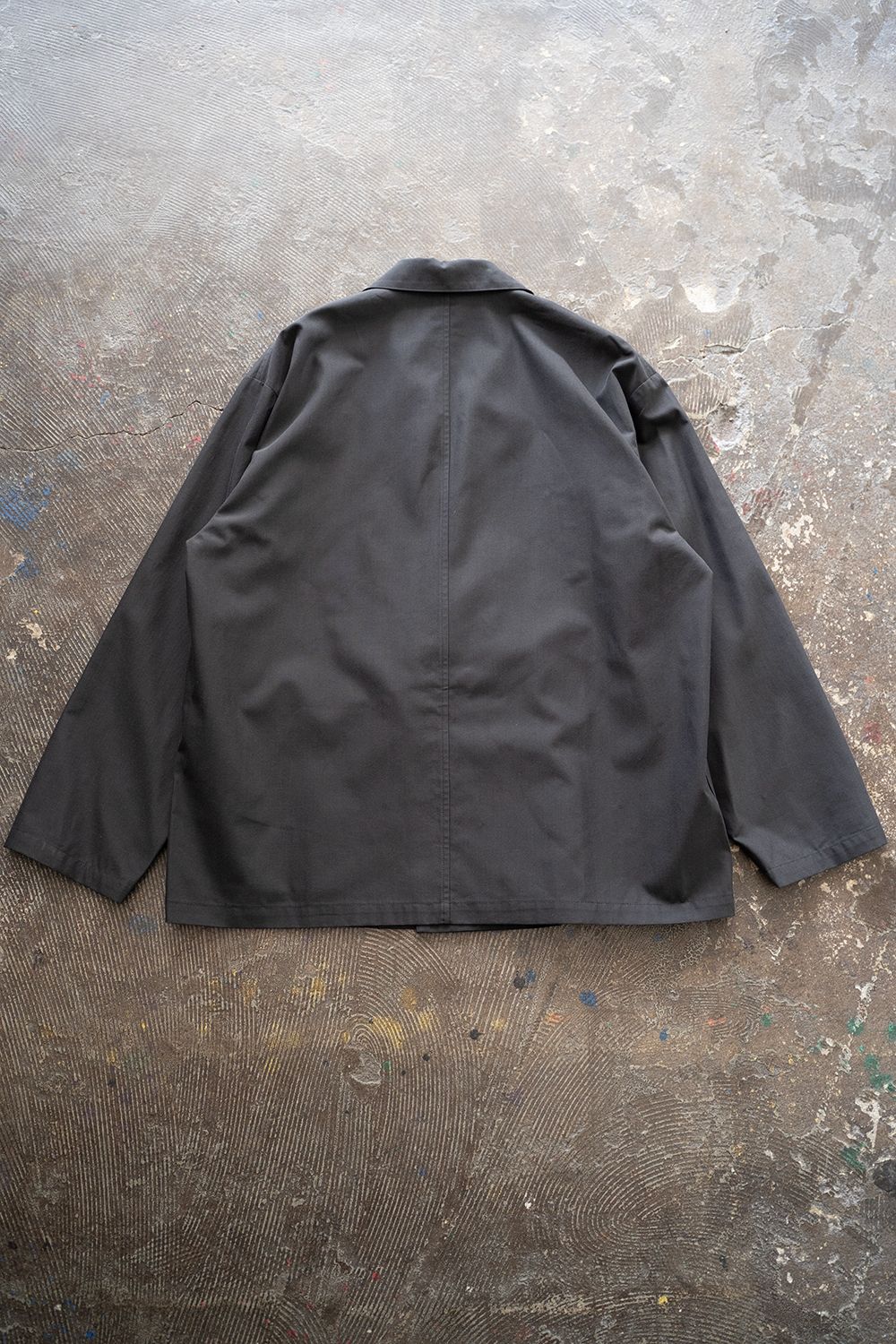 【ラスト1点】【25SS】キュプラ混ツイルダブルジャケット(CHARCOAL)