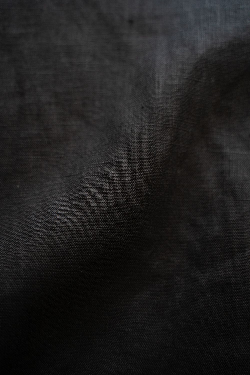 【ラスト1点】【25SS】フレンチリネンオープンカラー半袖シャツ(BLACK)