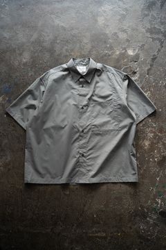 【ラスト1点】【25SS】コットンシルク半袖シャツ(BLUE GRAY)