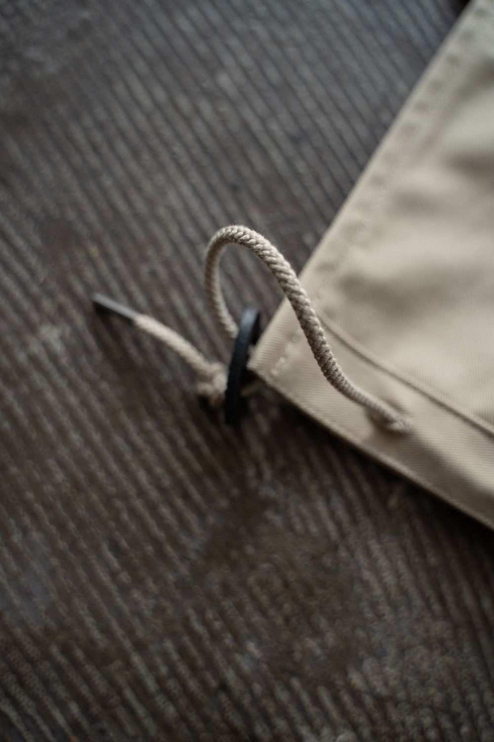 【ラスト1点】【23SS】強撚コットン×ポリエステルスタンドカラーハーフコート(BEIGE)
