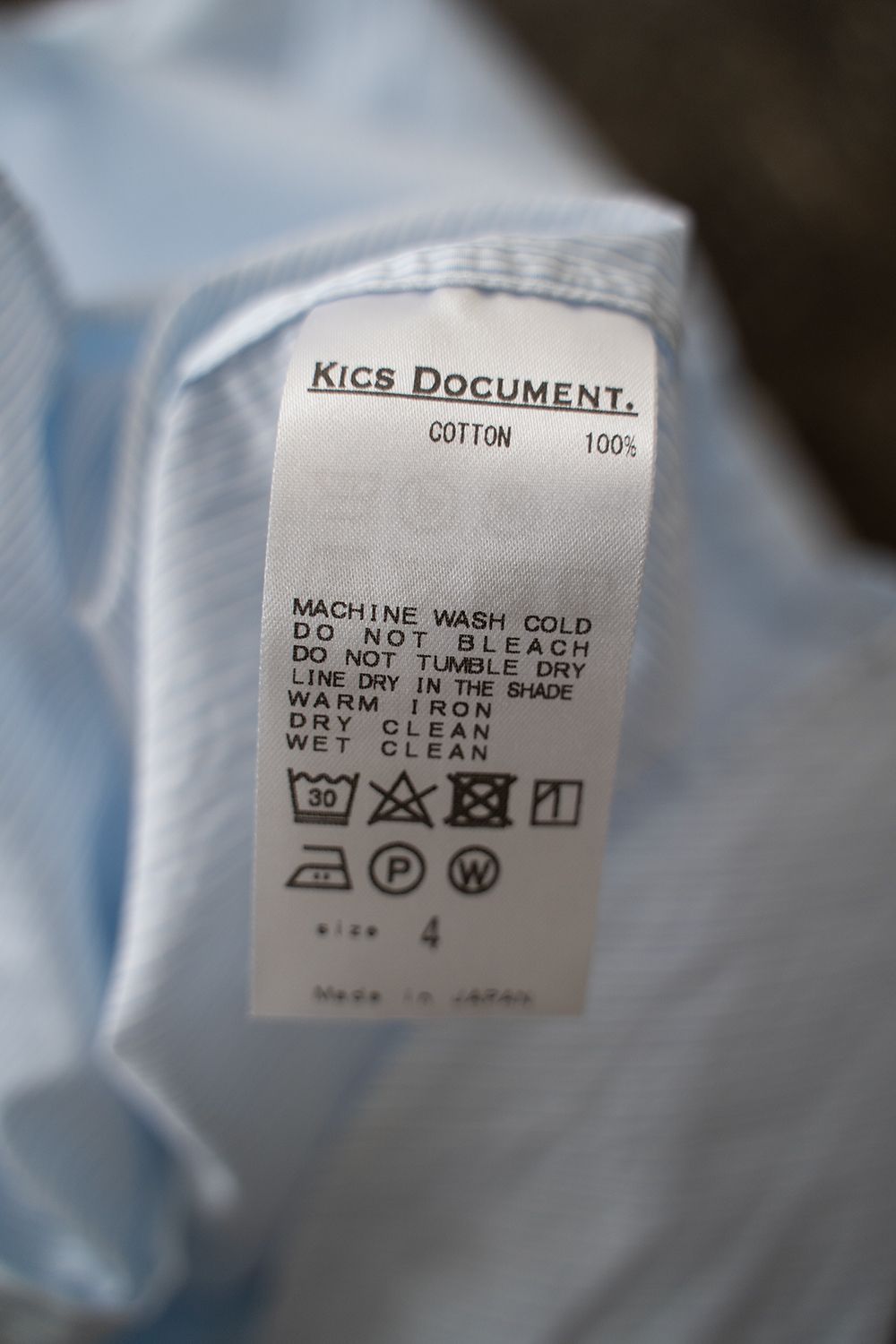 【ラスト1点】【24SS】Fine Cotton Tab Collar Shirt/ ファインコットンタブカラーシャツ(LIGHT BLUE)