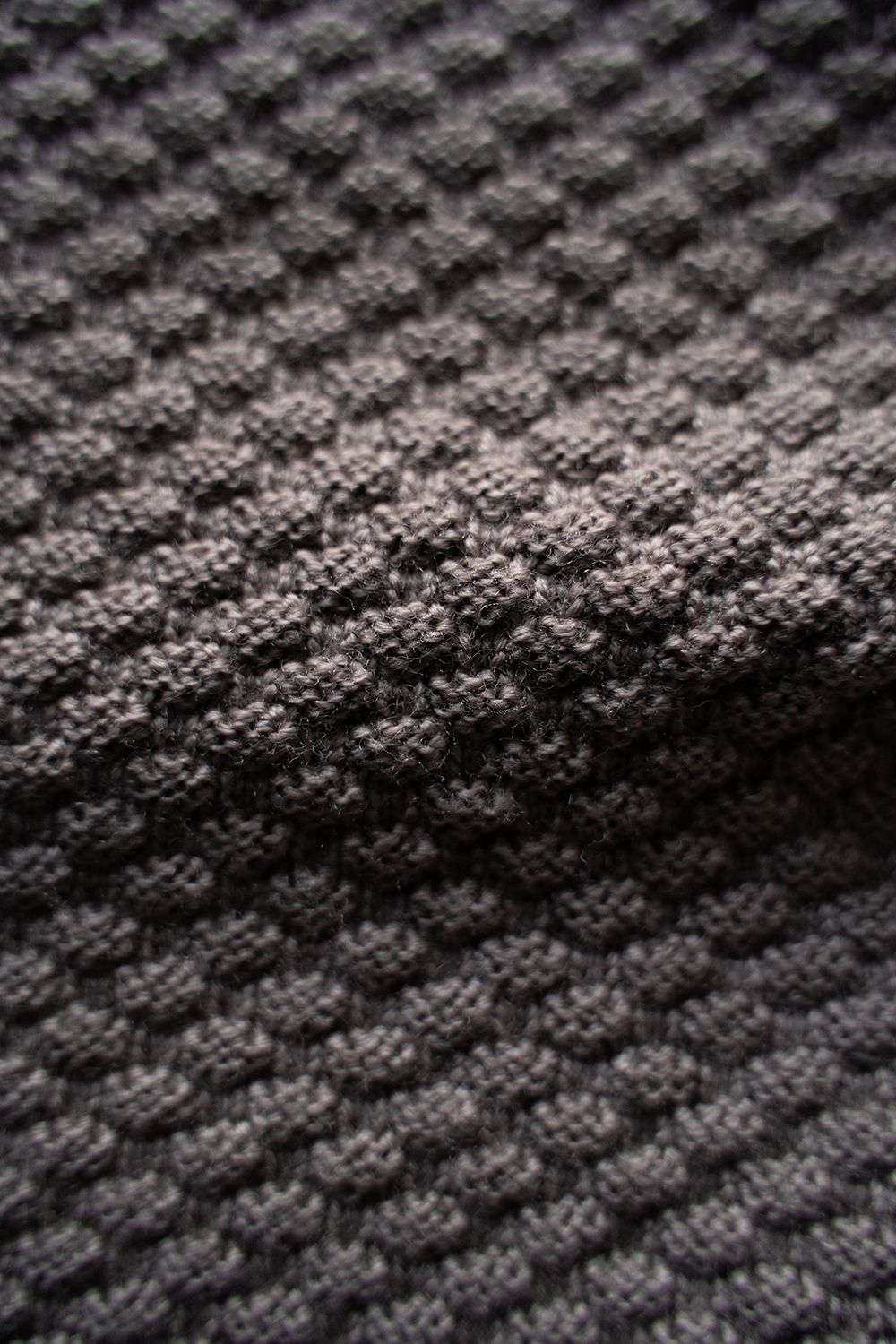 Kinema ウール編み込み小物 フリーサイズ グレー YASHIKI - 【24AW】Arare Double Knit Coat(BEIGE) | Salty