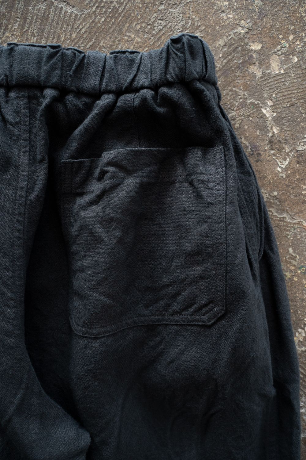 起毛大麻パンツ(墨黒)