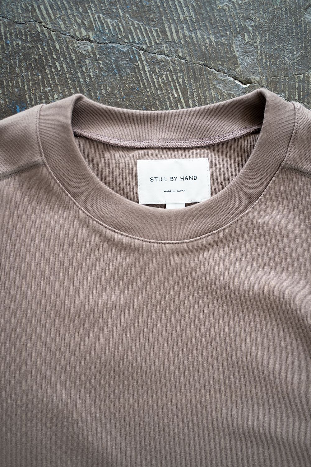 【ラスト1点】【22AW】スビンコットンサドルスリーブカットソー(MOCHA)