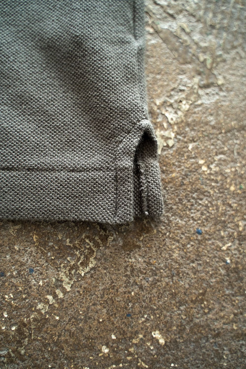 【ラスト1点】スビンコットン40//-吊りカノコポロシャツ(CHARCOAL GRAY)