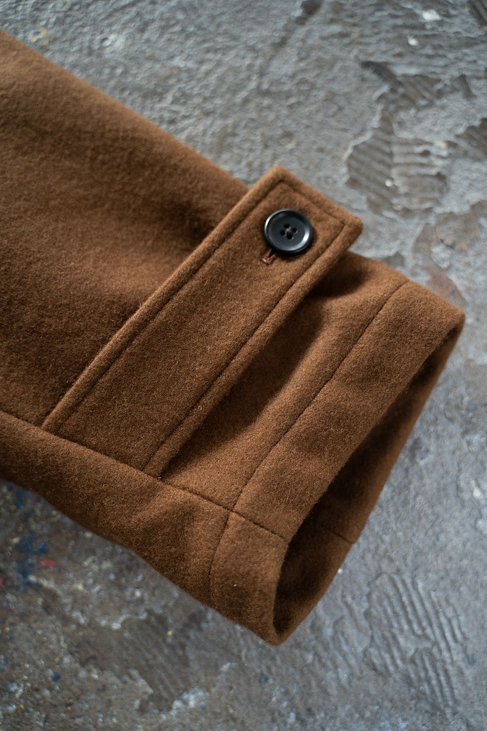 【ラスト1点】【24AW】ラムウールメルトンフードコート(CAMEL)