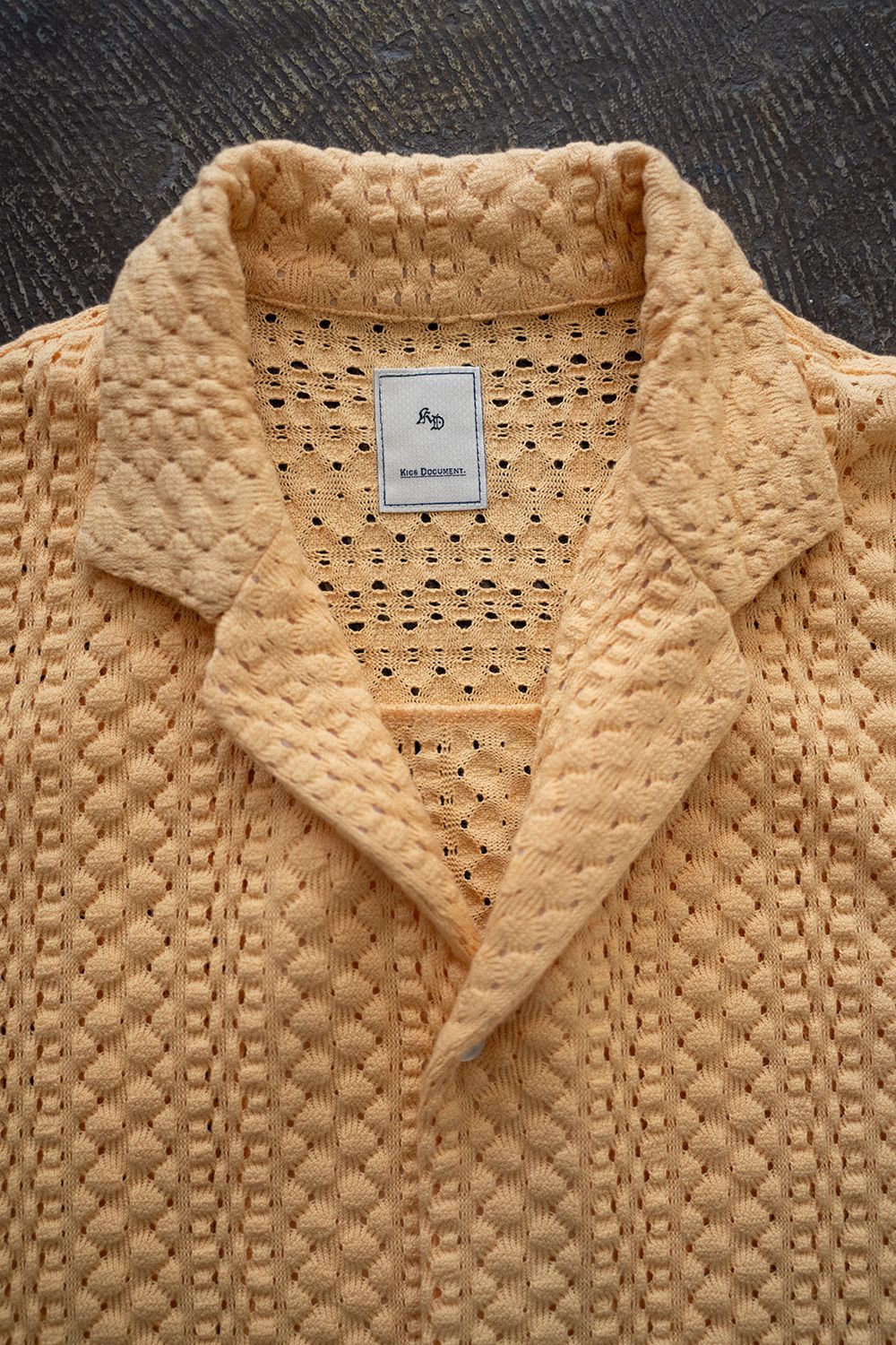 【ラスト1点】【24SS】Barfuss Knit H/S Shirt/バルファスニットハーフスリーブシャツ(YELLOW)