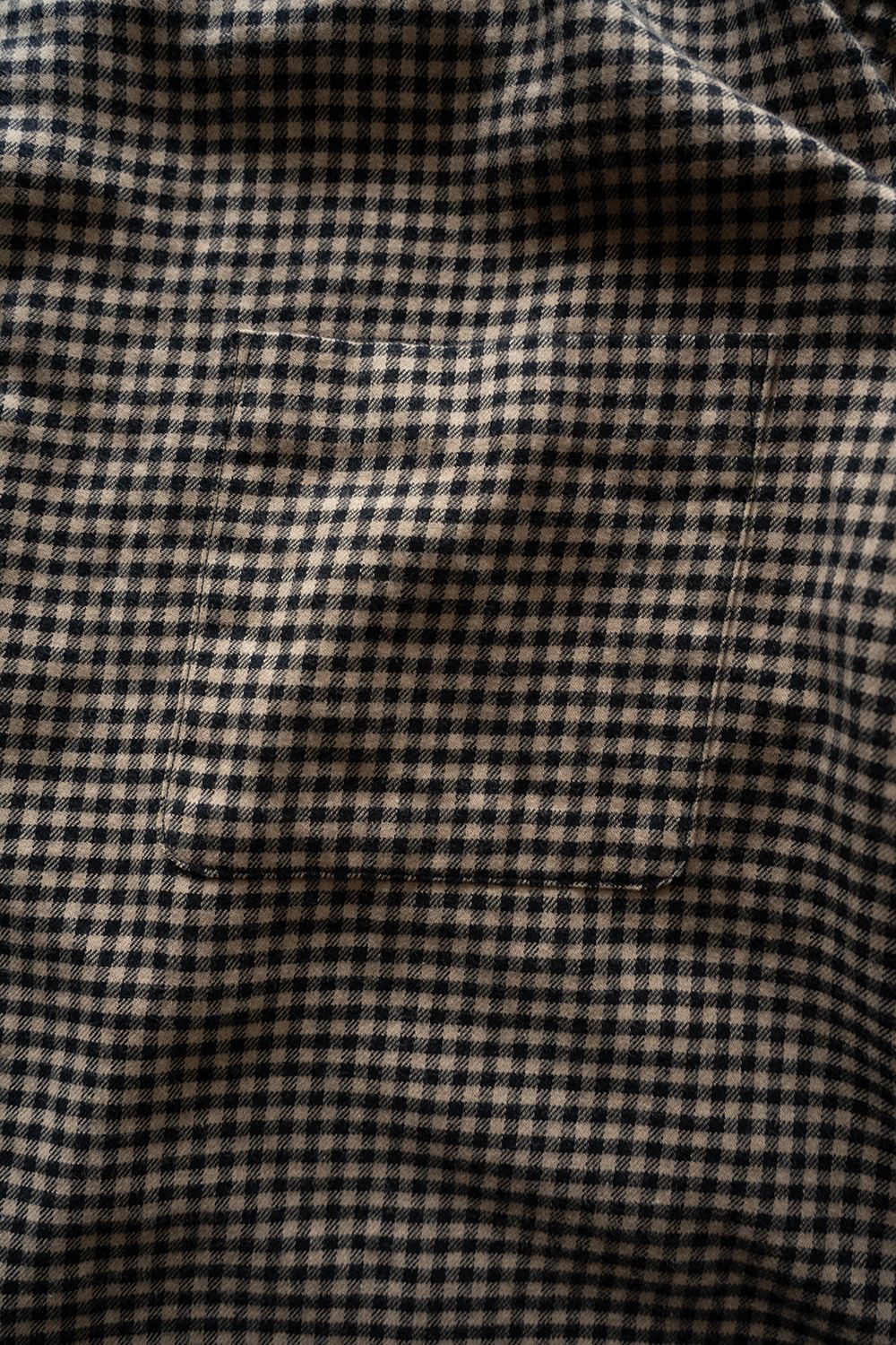 【26AW】Cotton Wool Check Shirts(BEIGE×BLACK CHECK)