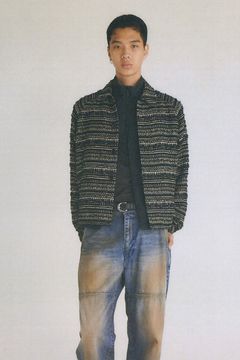 【ラスト1点】【25SS】Ribbon Border Short Jacket/リボンボーダーショートジャケット(BEIGE)