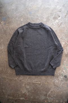 【ラスト1点】【22AW】7Gラムウールモックネックニット(CHARCOAL)