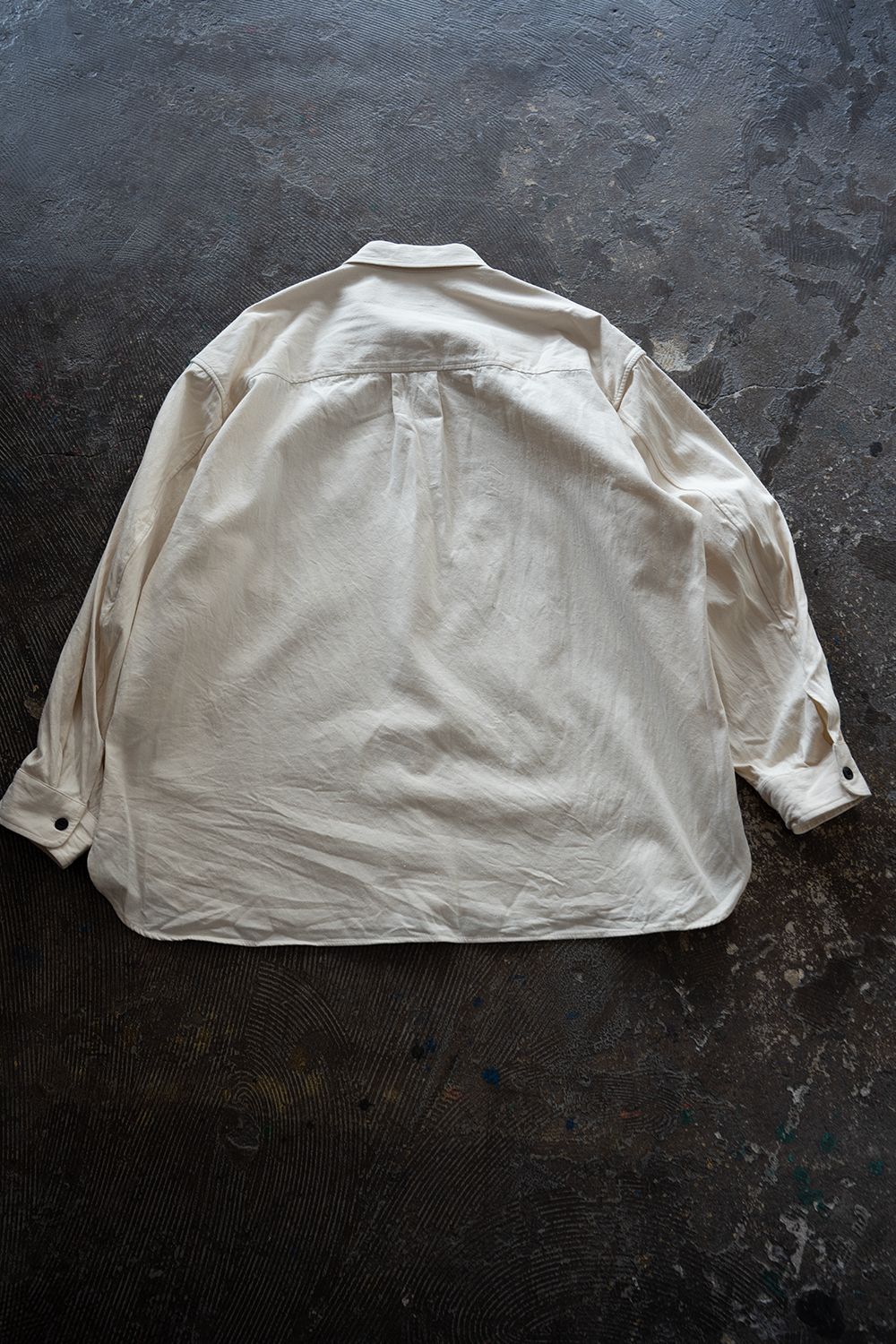 【26AW】シルクネップオーバーシャツ(ECRU)