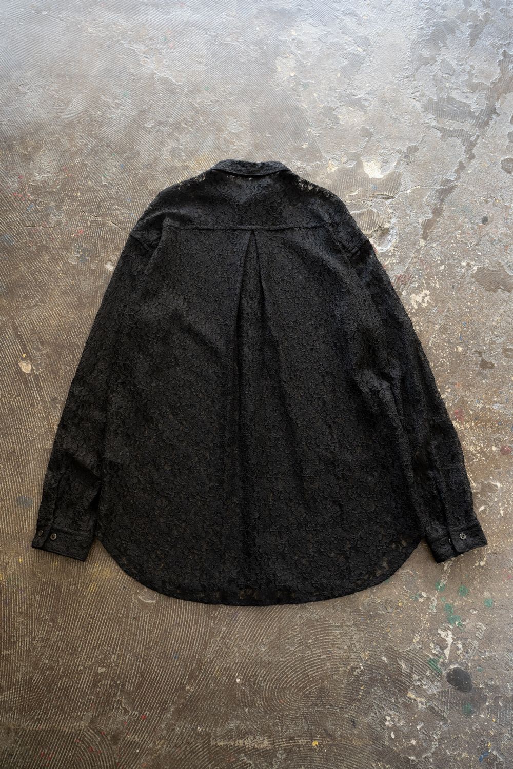 【25AW】Cord Lace L/S Shirt/コードレースロングスリーブシャツ(BLACK)