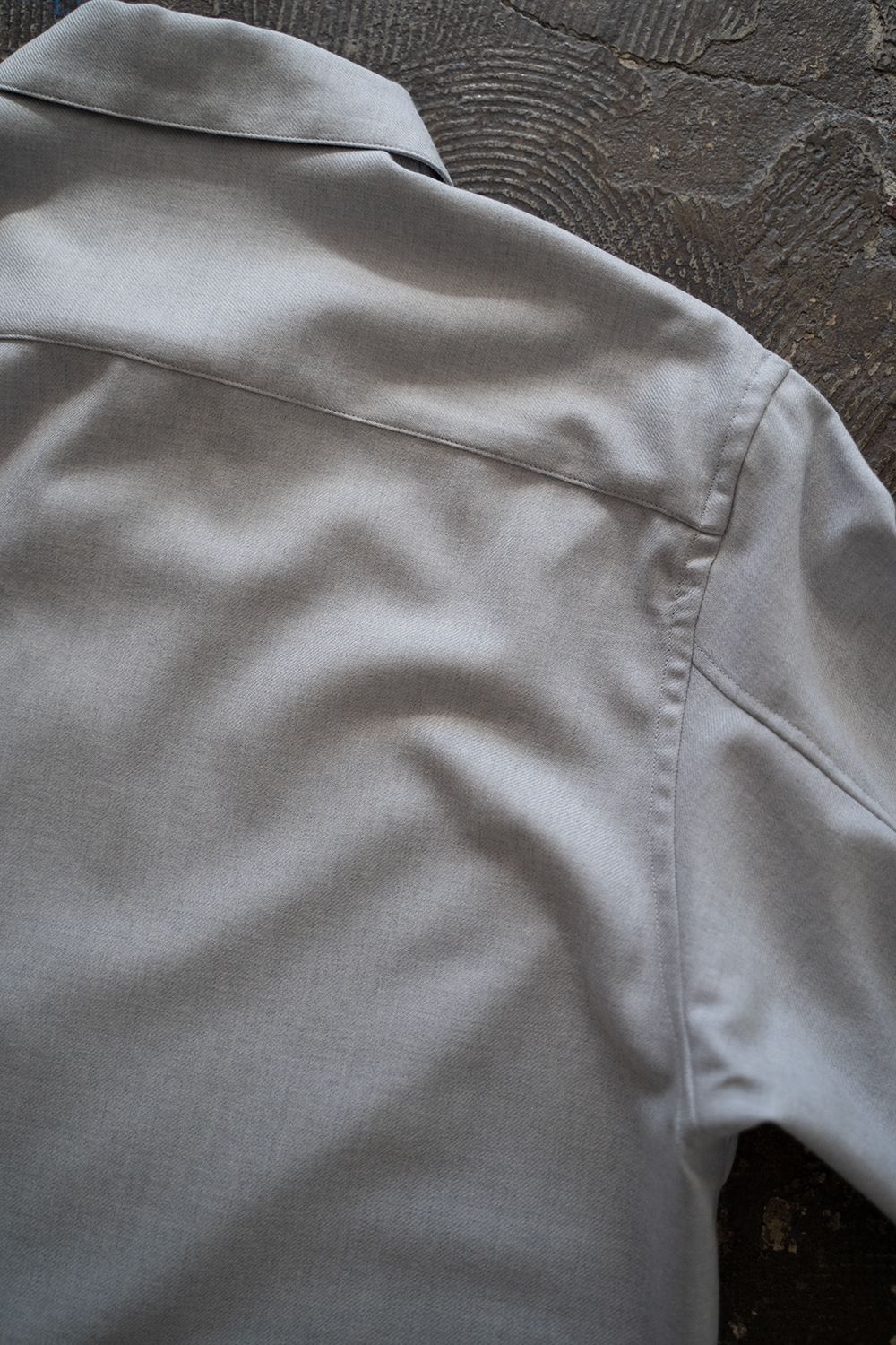 【ラスト1点】【24AW】Super120'sウールシャツ(LIGHT GRAY)