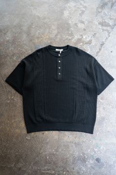 【ラスト1点】【22SS】Namikage Henley Knit(BLACK)