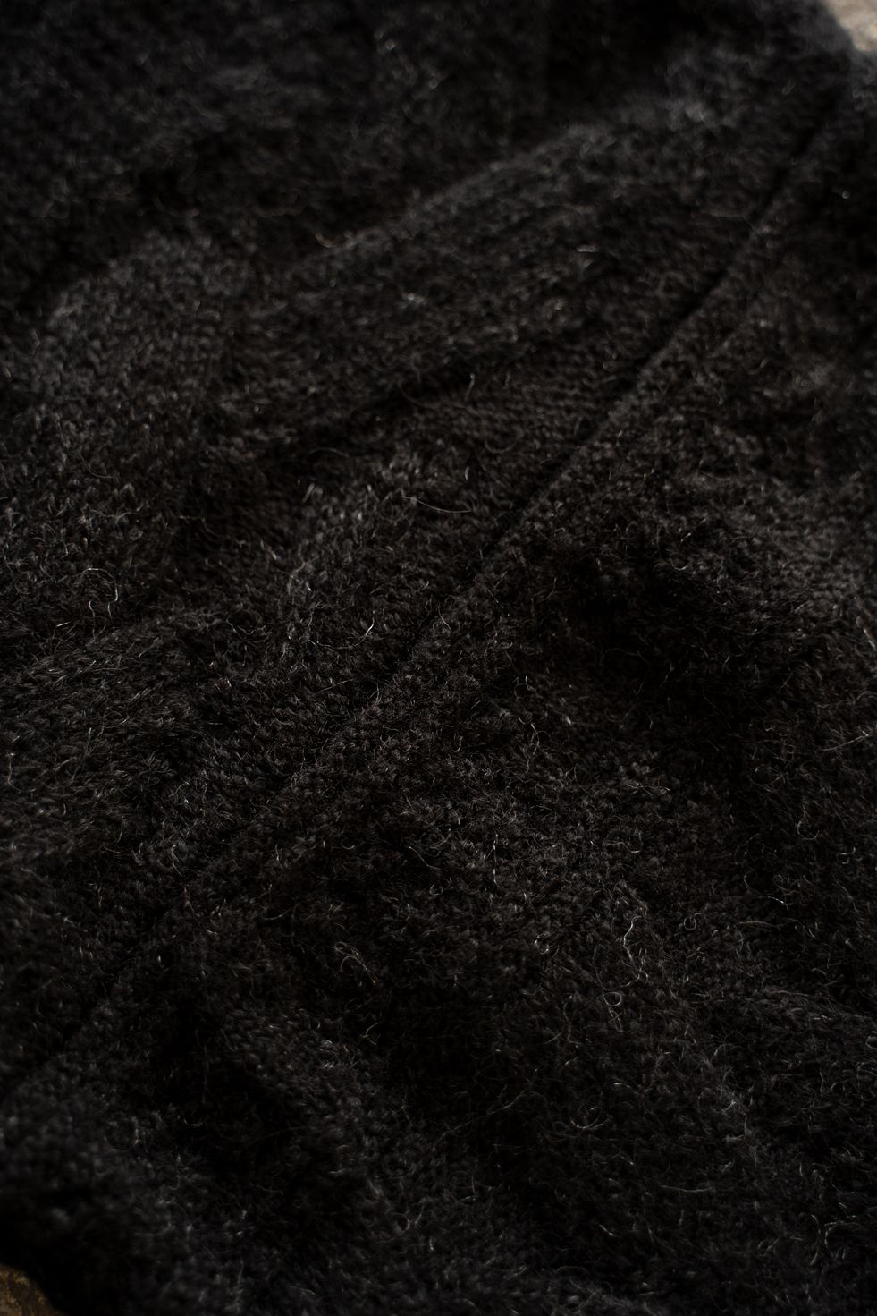 【26AW】Ochiba Mohair Cardigan(BLACK)