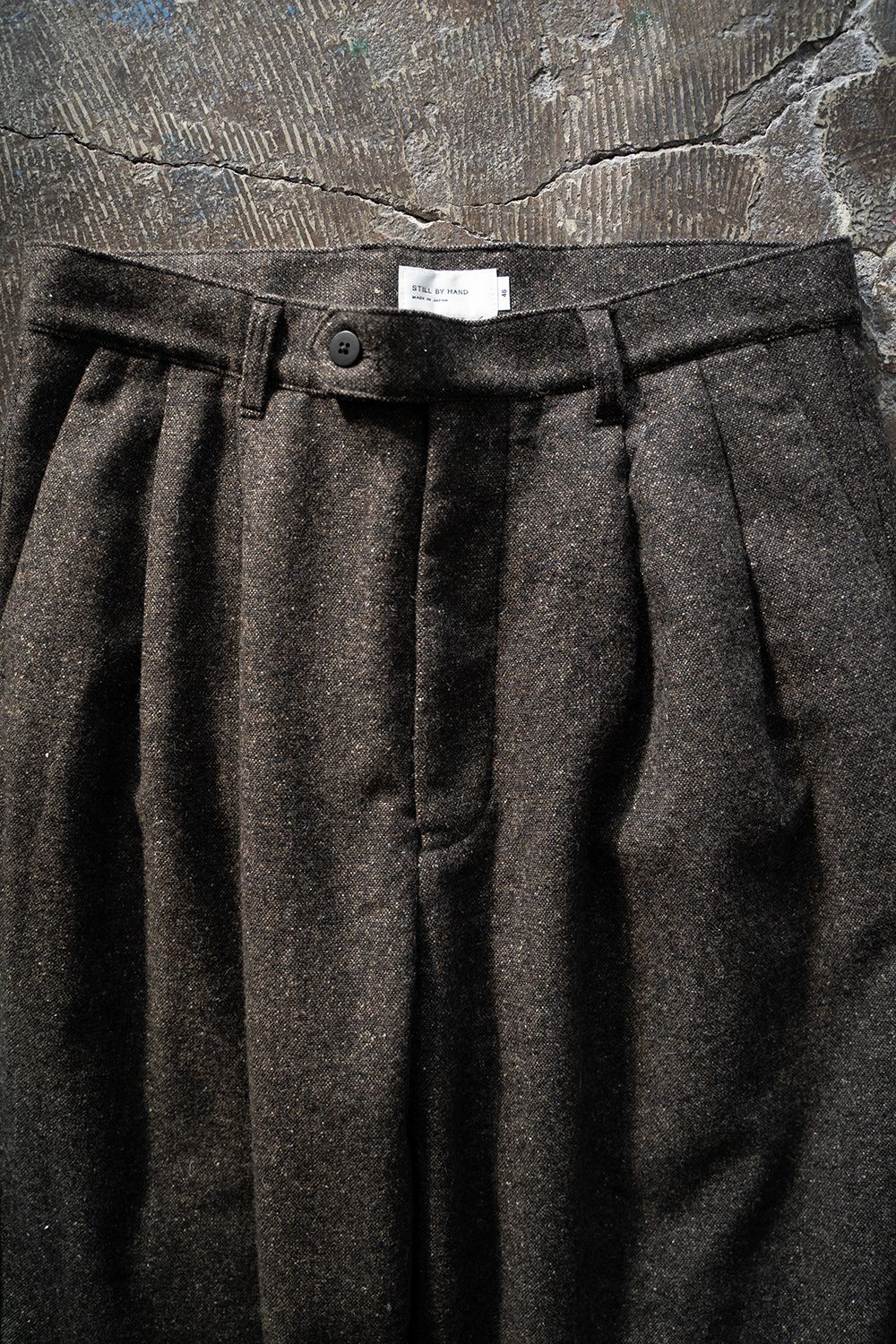 【ラスト1点】【24AW】5者混ネップツイードスラックス(BROWN)