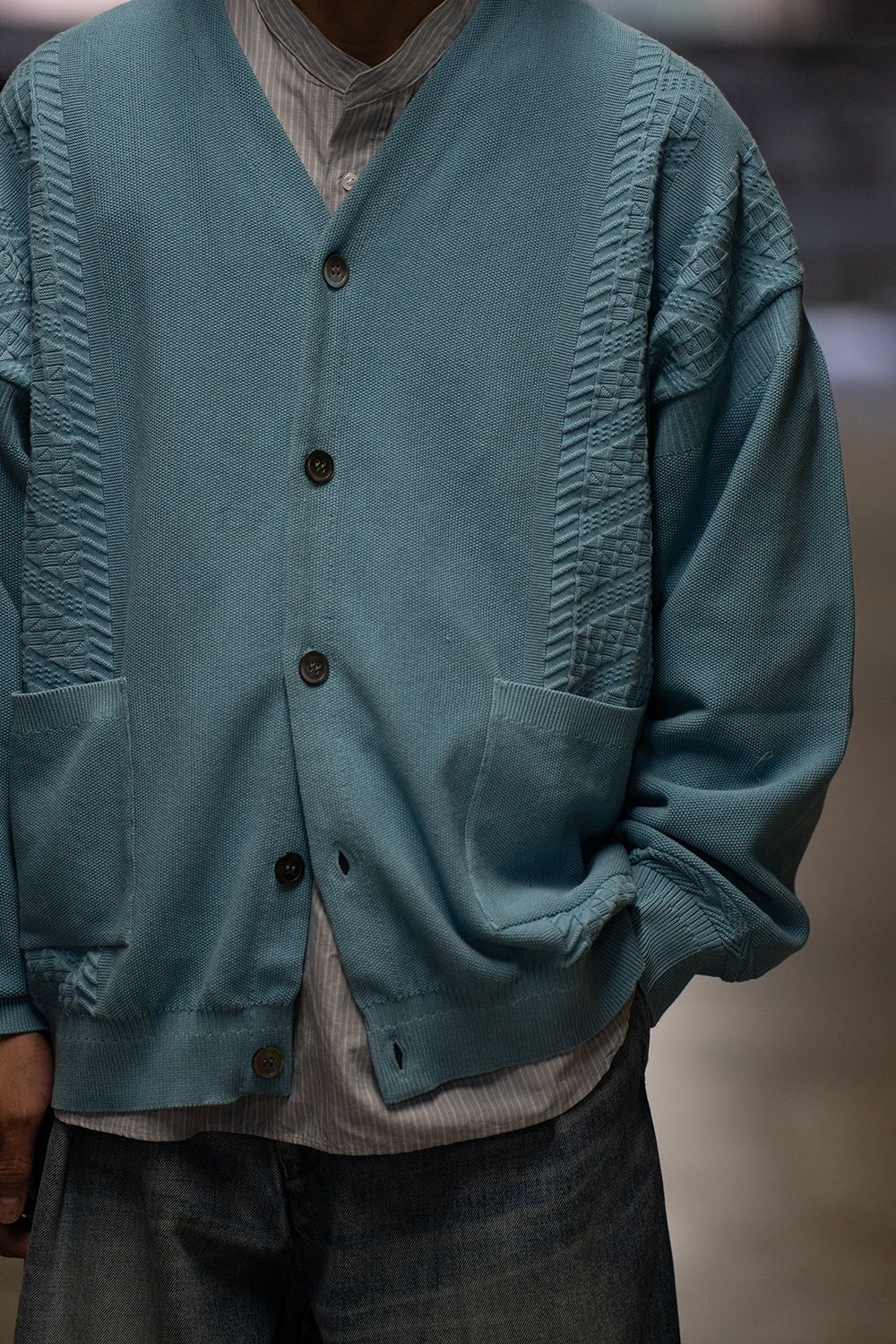 YASHIKI - 【24SS】Kusaho Cardigan(SKY BLUE) | Salty