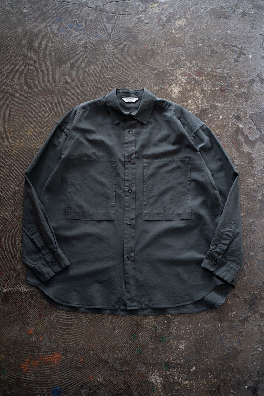 【26SS】コットン×ヘンプオーバーシャツ(BLUE GREY)