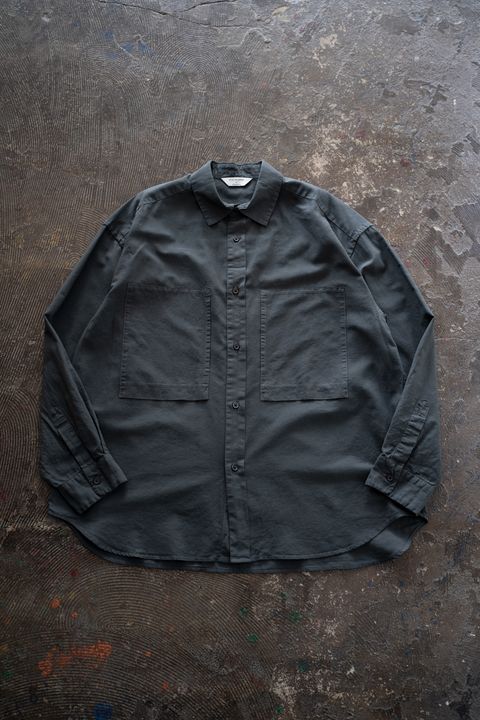 【26SS】コットン×ヘンプオーバーシャツ(BLUE GREY)
