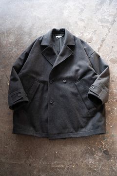【ラスト1点】【24AW】Wool Semi P Coat(BLACK)