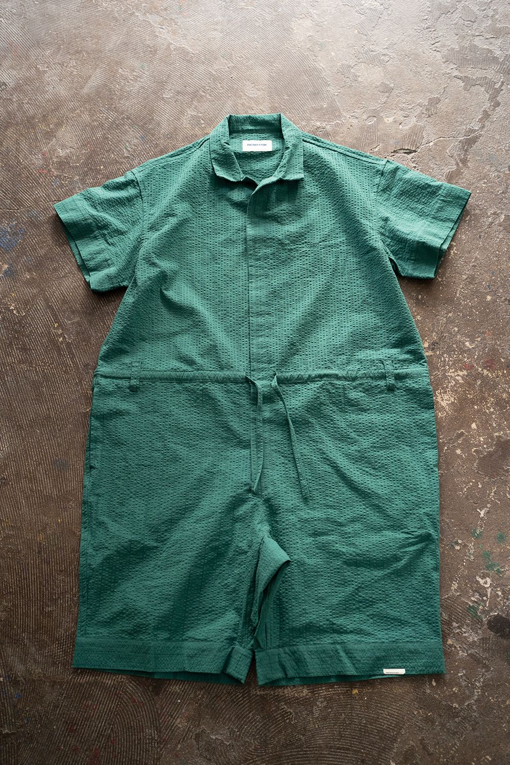 【ラスト1点】【23SS】"joint(short)"pajama【オールインワン】(GREEN×BLACK)