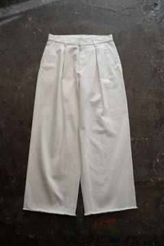 【26SS】2-Tack Cutoff Wide Denim Pants/2タックカットオフワイドデニムパンツ(OFF WHITE)