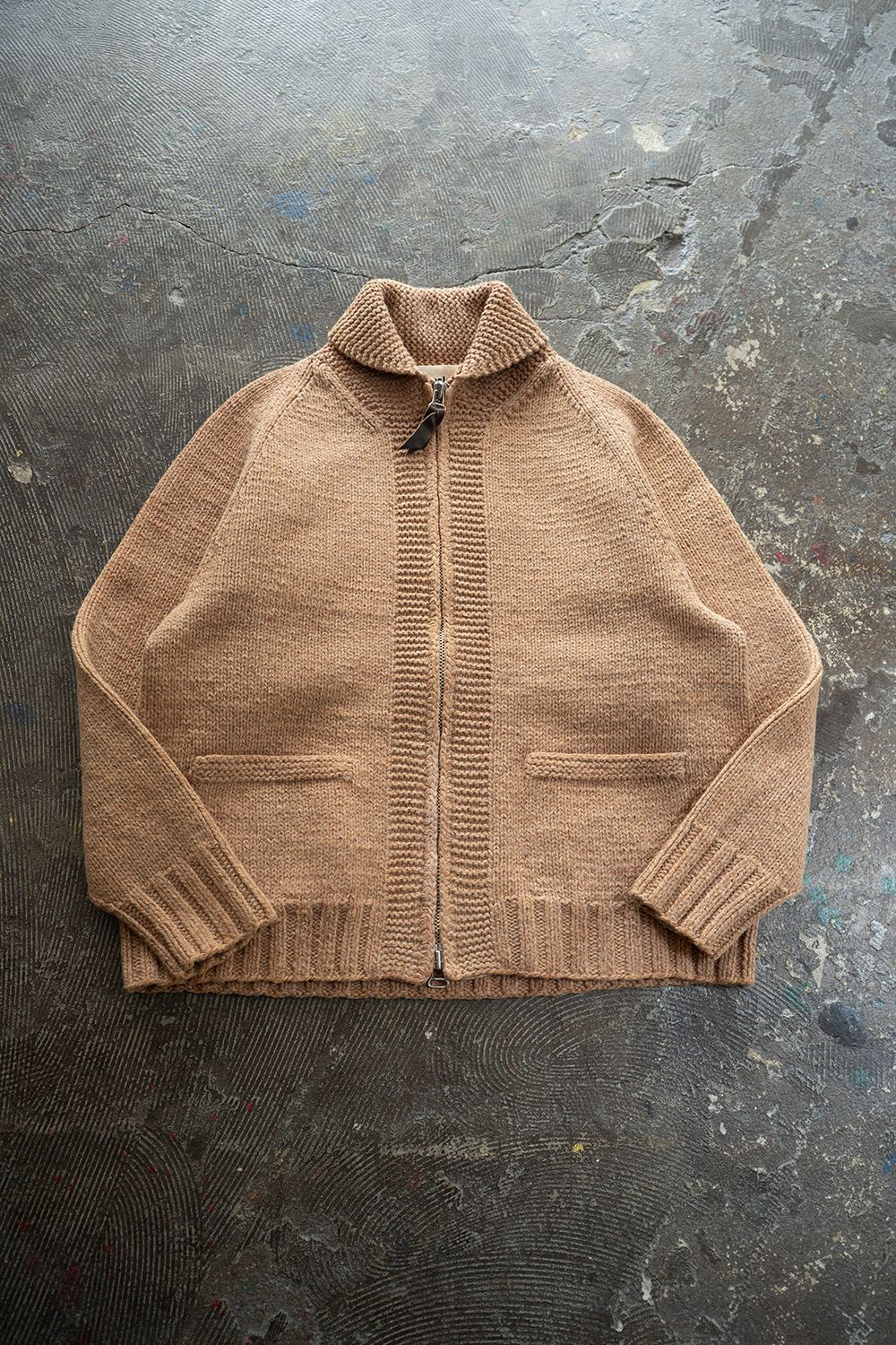 【Sサイズ】Cotton/Papar/Wool HAND KNITTING cowichan sweater(KAKISHIBU)